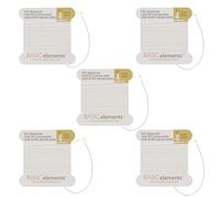 The Beadsmith Pure Silk Cord - White Color, Size 4, Five Cards per Package, Needle Attached to Each Card