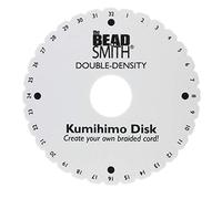 The Beadsmith Round Kumihimo Disk, 6 inch Diameter, 0.75” (20mm) Thick Double Dense Foam, Jewelry Tools for Braiding, Box of 10 disks
