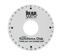 The Beadsmith Round Kumihimo Mini Disk, 4.5 inch Diameter, 3/8” Thick Dense Foam, Jewelry Tools for Braiding, Box of 20 disks