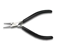 The Beadsmith Round Nose Pliers - Extra Fine Tips - 4.5 inches (114mm) - PVC Grip Handle with Double Leaf Springs - Jewelry Making Tool for Creating Bracelets, Earrings and Necklaces