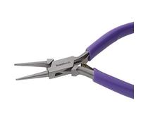 The Beadsmith Round Nose Pliers - Fine Tips - 4.5 inches (114mm) - PVC Grip Handle with Double Leaf Springs - Jewelry Making Tool for Creating Bracelets, Earrings and Necklaces