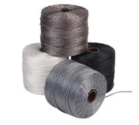 The Beadsmith S-Lon Bead Cord - .5 mm Twisted Nylon Cord for Stringing, 4-Pack, Basic Mix, TEX210, 77 Yards per Spool