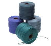 The Beadsmith S-Lon Bead Cord - .5 mm Twisted Nylon Cord for Stringing, 4-Pack, Deep Blue Sea Mix, TEX210, 77 Yards per Spool