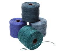 The Beadsmith S-Lon Bead Cord - .5 mm Twisted Nylon Cord for Stringing, 4-Pack, Deep Blue Sea Mix, TEX210, 77 Yards per Spool