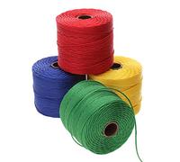 The Beadsmith S-Lon Bead Cord - .5 mm Twisted Nylon Cord for Stringing, 4-Pack, Primary Mix, TEX210, 77 Yards per Spool