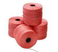 The Beadsmith S-Lon Bead Cord - .5 mm Twisted Nylon Cord for Stringing, 4 Spools, Chinese Coral Color, TEX210, 77 Yards per Spool