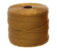 The Beadsmith S-Lon Bead Cord - .5 mm Twisted Nylon Cord for Stringing, Antique Gold Color, TEX210, 77 Yard Spool