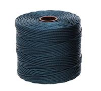 The Beadsmith S-Lon Bead Cord - .5 mm Twisted Nylon Cord for Stringing, Dark Teal Color, TEX210, 77 Yard Spool