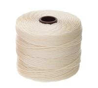 The Beadsmith S-Lon Bead Cord - .5 mm Twisted Nylon Cord for Stringing, Vanilla Color, TEX210, 77 Yard Spool