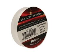 The Beadsmith S-Lon Fire - Braided and Fused Bead Thread - 4lb. Test, 003”/.07mm Diameter, 15 Yard Spool, Crystal Clear Color - Super Strong Stringing Material for Jewelry Making and Bead Weaving