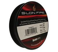 The Beadsmith S-Lon Fire - Braided and Fused Bead Thread - 6lb. Test, 006”/.15mm Diameter, 125 Yard Spool, Black Color - Super Strong Stringing Material for Jewelry Making and Bead Weaving