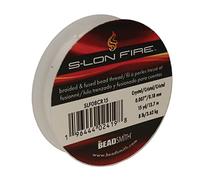 The Beadsmith S-Lon Fire - Braided and Fused Bead Thread - 8lb. Test, .007”/.17mm Diameter, 15 Yard Spool, Crystal Clear Color - Super Strong Stringing Material for Jewelry Making and Bead Weaving