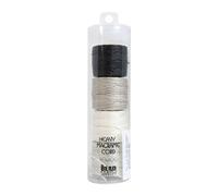 The Beadsmith S-Lon Heavy Nylon Cord - Salt & Pepper Mix - TEX400, .9mm Diameter, 4-Pack, 35 Yard Spools - For Stringing Beading Crochet, Micro-Macrame Jewelry & Kumihimo Projects