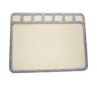 The Beadsmith Seed Bead Treasure Mat - 14” x 11” (35.6 x 27.9cm) - Soft Surface, 7 Compartments, Raised Border - Perfect for Working on Seed Bead Projects, Beading, Jewelry Making and DIY Hobbies