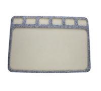 The Beadsmith Seed Bead Treasure Mat - 8” x 11” (20.3 x 27.9cm) - Soft Surface, 6 Compartments, Raised Border - Perfect for Working on Seed Bead Projects, Beading, Jewelry Making and DIY Hobbies