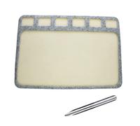 The Beadsmith Seed Bead Treasure Mat - 8” x 11” (20.3 x 27.9cm) - Soft Surface, 6 Compartments, Raised Border - Perfect for Working on Seed Bead Projects, Beading, Jewelry Making and DIY Hobbies
