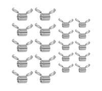 The Beadsmith SpringEEZ Bead Clamps - Assorted Sizes Pack (20 Pieces), 10 Small & 10 Large, Spring Clips for Jewelry & Bracelet Making Kit Projects, Prevent Beads from Falling