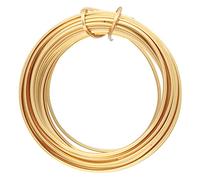 The Beadsmith Square Craft Wire - Soft Temper Beading Wire, Gold Color, 21 Gauge, 4 Yards