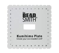 The Beadsmith Square Kumihimo Disk, 6 inch Diameter, 3/8” Thick Dense Foam, Jewelry Tools for Braiding, Box of 10 disks