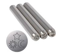 The Beadsmith Steel Design Stamps - Jewelry Stamping Tools, Celestial Design, 3-Piece Set, 3.125 Inches w/ 5 mm Base