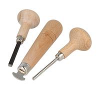 The Beadsmith Stone Setting Tool Kit - 3-Piece Jewelry Making Set, Includes Square-Tip Bezel Pusher, Groove-Tip Prong Pusher, and Bezel Roller