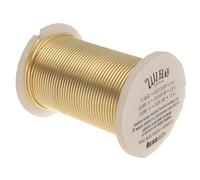 The Beadsmith Textured Jewelry Wire - Tread Texture, Gold Color, 16-Gauge, 8 Yards, Half-Round Semi-Flexible Wire, Medium Temper