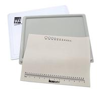 The Beadsmith Treasure Mat Tray and Mat - 11 x 14 Inches - Grey Flocked Tray with Cover - Non-Slip, Rubber Base Mat - Design Board for Jewelry Making