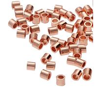 The Beadsmith Tube Crimp Beads, 2 x 2mm, 100 Pieces, Copper Color, Uniform Cylindrical Shape, No Sharp Edges, Designed to Secure The Ends of Jewelry Stringing Wires and Cables