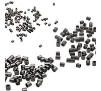 The Beadsmith Tube Crimp Beads, Assorted Sizes, Black Oxide Color, Uniform Cylindrical Shape, No Sharp Edges, Designed to Secure The Ends of Jewelry Stringing Wires and Cables