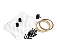 The Beadsmith Wig-A-Ma-Jig Beginner Kit - Includes 3 x 4 Inch Clear Plastic Jig, 20 Plastic Pegs, Copper and Silver Craft Wire, 2 Yds Each