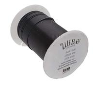 The Beadsmith Wire Elements 22-Gauge Lacquered Tarnish-Resistant Copper Wire for Jewelry Making, 20 Yard, 18.29 Meter Spool (Black Color)