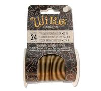 The Beadsmith Wire Elements 24-Gauge Lacquered Tarnish-Resistant Copper Wire for Jewelry Making, 30 Yard, 27.43 Meter Spool (Vintage Bronze Color)