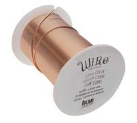 The Beadsmith Wire Elements 26-Gauge Lacquered Tarnish-Resistant Copper Wire for Jewelry Making, 34 Yard, 31.09 Meter Spool (Copper Color)