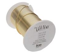 The Beadsmith Wire Elements 30-Gauge Lacquered Tarnish-Resistant Copper Wire for Jewelry Making, 50 Yard, 45.72 Meter Spool (Gold)