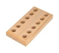 The Beadsmith Wooden Pliers Organizer - 12-Hole Rectangle Tool Holder for Storing Up to 6 Pliers, 6” x 3” x 0.87”