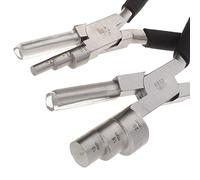 The Beadsmith Wrapper Pliers Combo - Wire Working Pliers - Big 7” (178mm) and Little 6” (152mm) - Use to Create Loops and Jump Rings and Protect Wire While Jewelry Making - 2 Piece Set