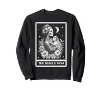 The Beagle Mom Mama Dog Tarot Card Skeleton Witchy Moon Sweatshirt