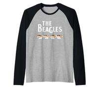 The Beagles Funny Beagle Owner Gift Dog Music Lover Outfit Raglan Baseball Tee