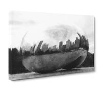 The Bean In Chicago Canvas Print | Gallery Wrapped 30mm Frame Wall Art | 20x14 inches | Ready to Hang | Modern Picture | Living Room Bedroom Lounge Office