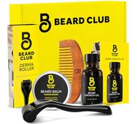 The Beard Club Beard Growth Kit - Derma Roller, Beard Growth Oil, Sandalwood Balm, Comb - Gift Set