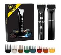 The Beard Club Beard Trimmer for Men - Electric Cordless Rechargeable Beard & Hair Trimmer - High Power 7000 RPM - 8 Color Guides 45 Unique Trim Lengths - Travel Lock