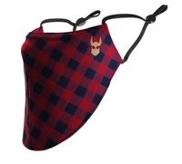 The Beard Defender Face Mask by Beard Struggle - Adjustable Beard Mask for Men with 2 Disposable Filters & Ear Saver - Beard Covers for Men (Red Plaid)