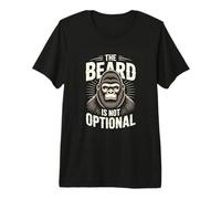 The Beard is Not Optional Funny Gorilla Beard Premium T-Shirt