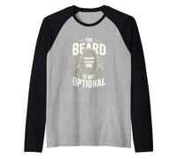 The Beard is Not Optional Funny Gorilla Beard Raglan Baseball Tee