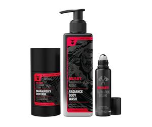 The Beard Struggle Beast Body Bundle for Men - Body Wash, Deodorant & Roll-On Cologne - Ragnarok Rising Eddie Hall Beast Line Special Edition - Men’s Grooming Gift Set (3-Piece)
