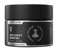 The Beard Struggle - Gentlemen's Beard & Moustache Wax - Silver Collection - Viking Storm - 50g / 1.76 US. oz. Warrior-Glass™ Jar