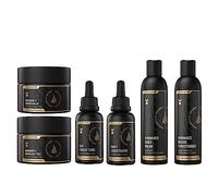 The Beard Struggle Greenlander Bundle Beard Kit - Includes Beard Butter, Beard Balm, Beard Night Oil, Beard Day Oil, Beard Wash & Beard Conditioner - Gold Collection - Asgardian Secret