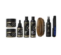 The Beard Struggle Inferno Beard Kit - Includes Oils, Balm, Butter, Wash, Conditioner, Brush, Heat Spray, and the Carbon X Heated Straightener - Hoenir's Poem
