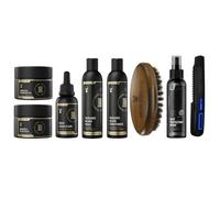 The Beard Struggle Inferno Beard Kit - Includes Oils, Balm, Butter, Wash, Conditioner, Brush, Heat Spray, and the Carbon X Heated Straightener - Valhalla's Gates