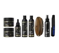 The Beard Struggle Inferno Beard Kit - Includes Oils, Balm, Butter, Wash, Conditioner, Brush, Heat Spray, and the Carbon X Heated Straightener - Asgardian Secret